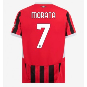 AC Milan Alvaro Morata #7 Hjemmebanetrøje 2024-25 Kort ærmer